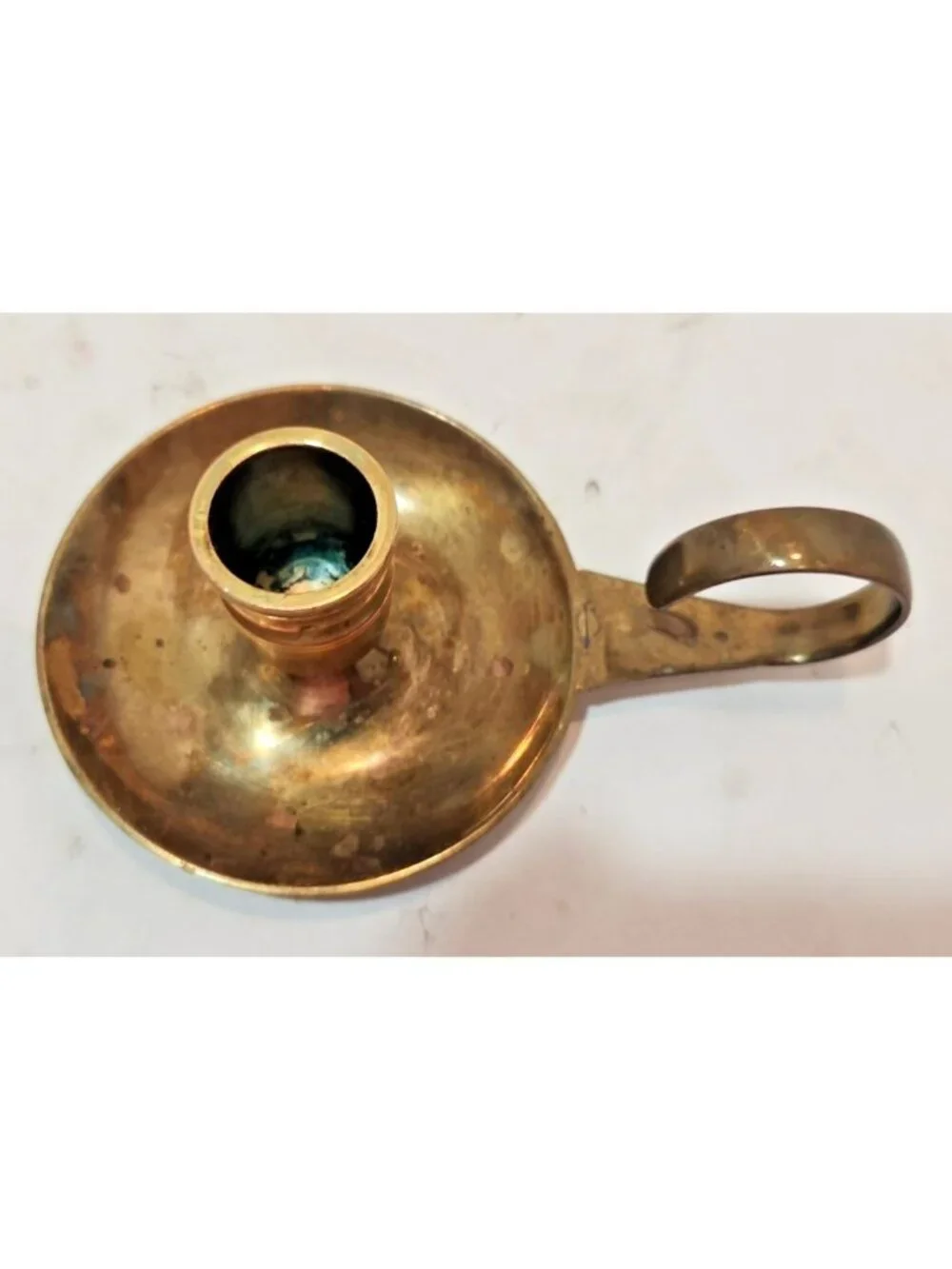 Vintage Brass Finger Hold Classic Candle Holder 1.5